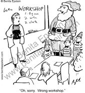 business workshop santa claus elves christmas cartoon 1009